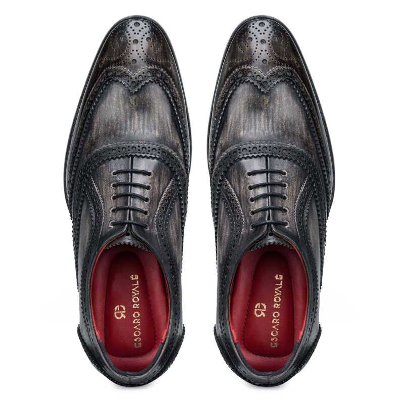 Grey Wingtip Brogue - Escaro Royale