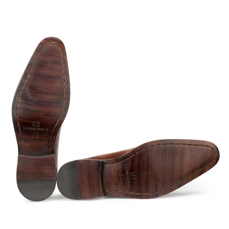 Wooden-Finish Brown Oxford - Escaro Royale