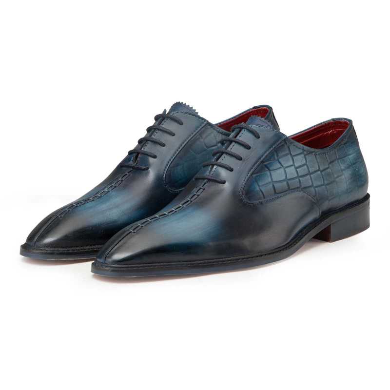 Blue Designer Oxford - Escaro Royale