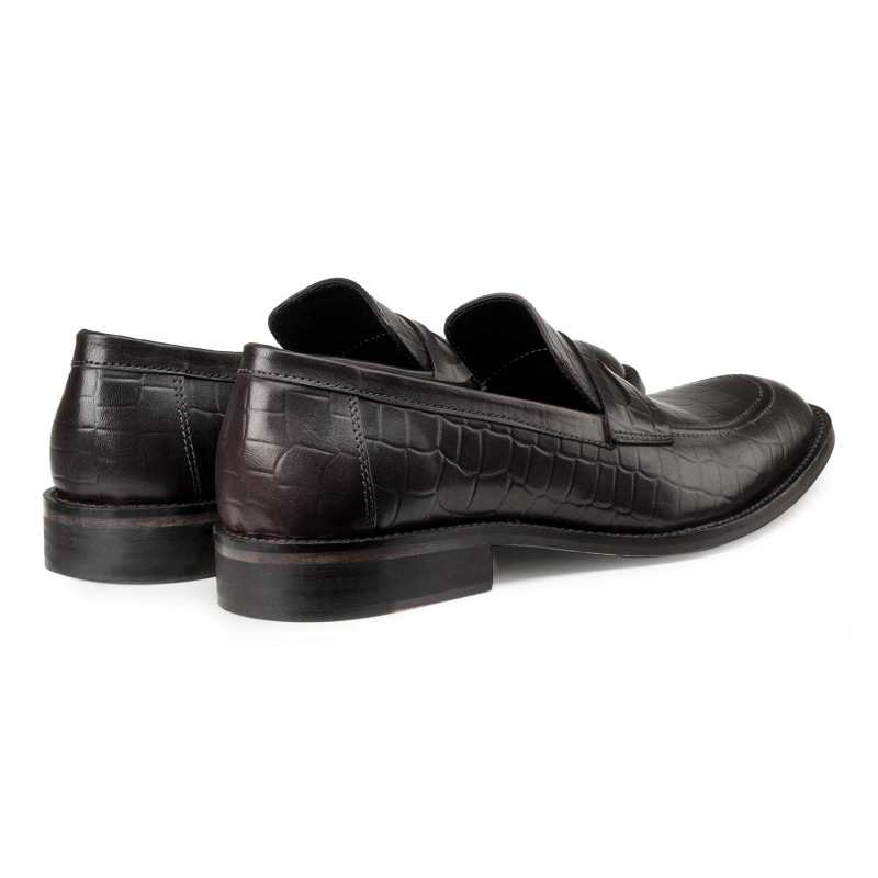 Black Embossed Slip-on - Escaro Royale