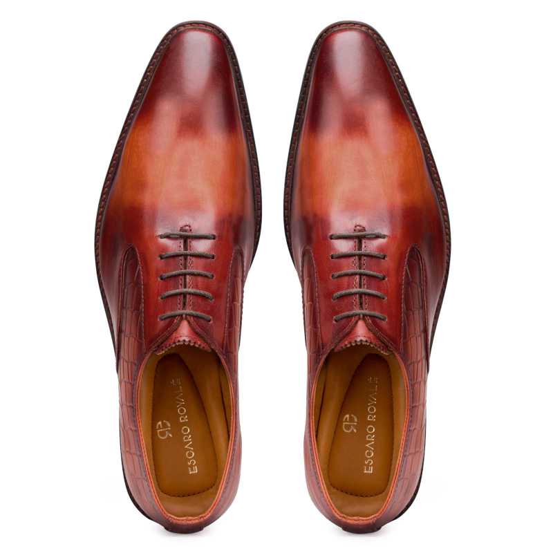 Tan Patina Finish Oxford - Escaro Royale