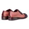 “Carlo” Medallion Captoe Dual-Textured Cherry Oxford - Escaro Royale