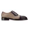 Carlo Medallion Captoe Dual-Pattern Brown Oxford - Escaro Royale