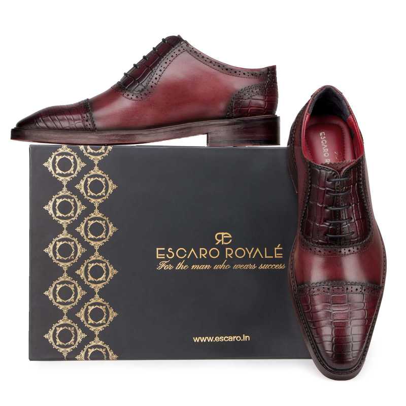 Hagen CapToe Wine Oxford - Escaro Royale