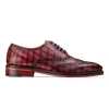 Corleone Handpainted Check Burgundy Brogues - Escaro Royale