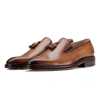Handpainted Tan Tassel Loafer - Escaro Royale