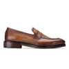Wooden Finish Handpainted Tan Penny Loafer - Escaro Royale