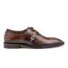Thin-Strap Dark Brown Wooden Oxford - Escaro Royale