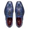 Corleone Handpainted Check Blue Brogues - Escaro Royale