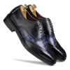 Amato Handpainted Black & Blue Check Brogues - Escaro Royale