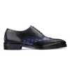 Amato Handpainted Black & Blue Check Brogues - Escaro Royale