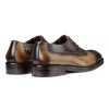 Tony Medallion Captoe Brown Tan Oxfords - Escaro Royale