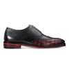Ralph Handpainted Check Black & Burgundy Brogues - Escaro Royale