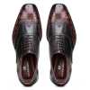 Ralph Handpainted Check Black & Burgundy Brogues - Escaro Royale