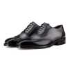 Carlo Handpainted Burnished Wingtip Black Brogues - Escaro Royale