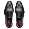 Carlo Handpainted Burnished Wingtip Black Brogues - Escaro Royale