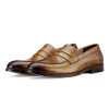 Charles Dual-Tone Tan Penny Loafers - Escaro Royale