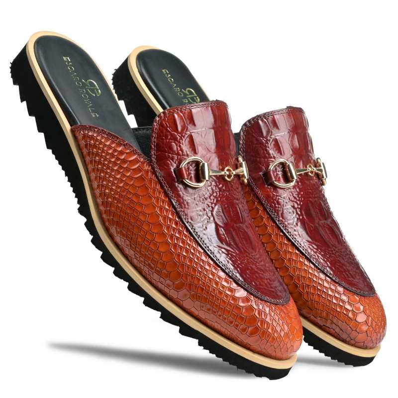 The Hale Slippers Mules Cognac - Escaro Royale