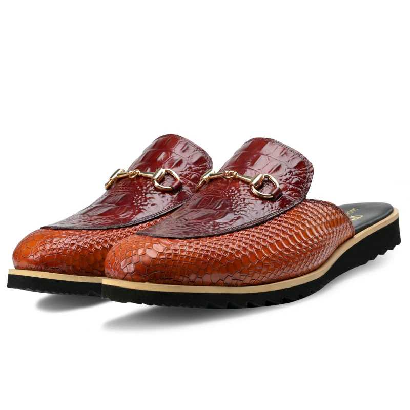The Hale Slippers Mules Cognac - Escaro Royale