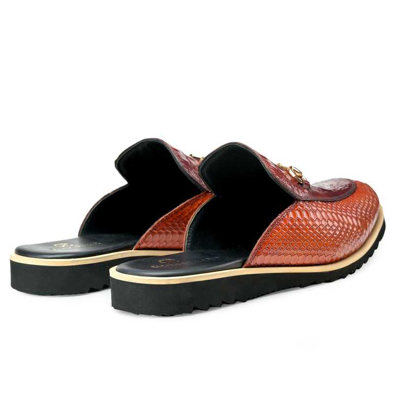The Hale Slippers Mules Cognac - Escaro Royale