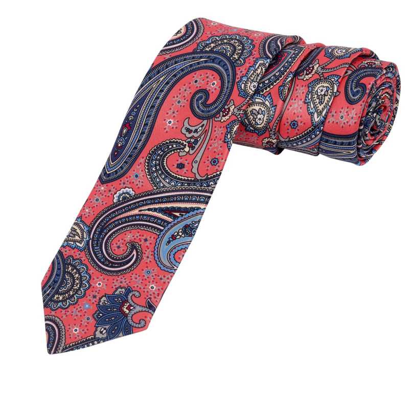 Astrid Pink Floral Tie - Escaro Royale