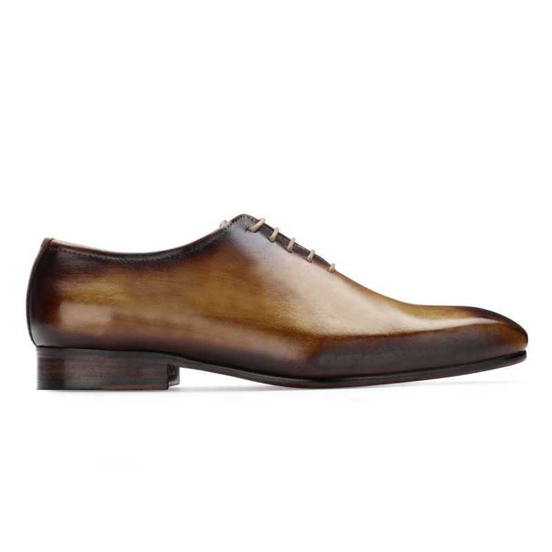 The Leonardo Wholecut Oxford in Tan - Escaro Royale