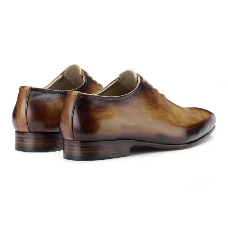 The Leonardo Wholecut Oxford in Tan - Escaro Royale