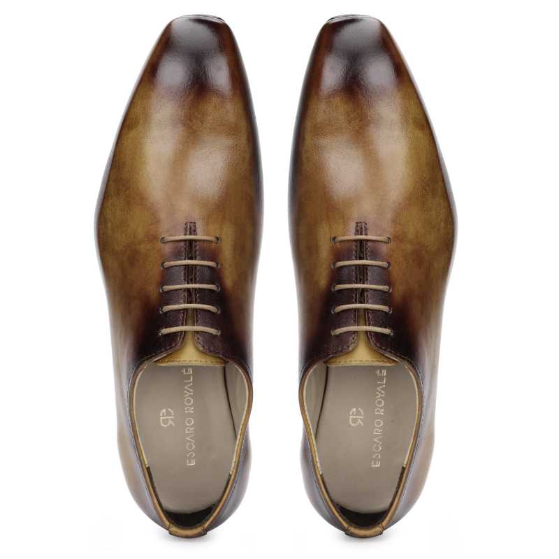 The Leonardo Wholecut Oxford in Tan - Escaro Royale