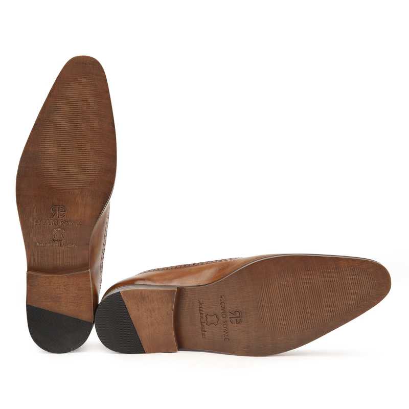 The Martin Dual Oxford in Tan-Black - Escaro Royale