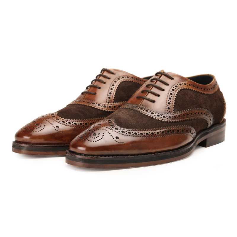 The London Wingtip Brogues in Hybrid Brown - Escaro Royale