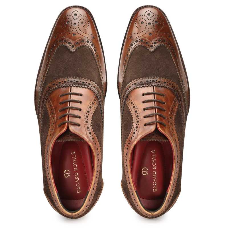 The London Wingtip Brogues in Hybrid Brown - Escaro Royale