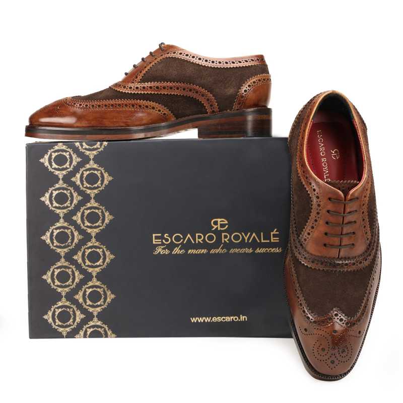 The London Wingtip Brogues in Hybrid Brown - Escaro Royale
