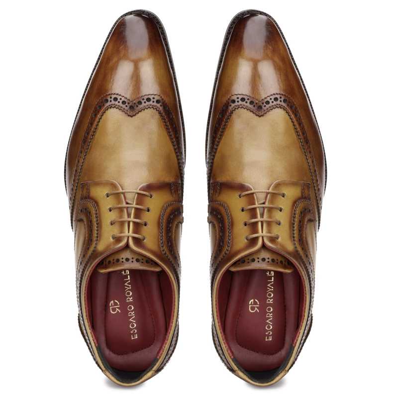 The Andres Brogue in Tan - Escaro Royale