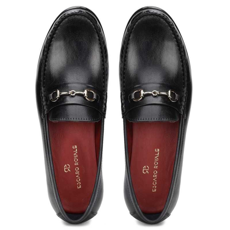 The Carlos Horsebit Loafer in Black - Escaro Royale