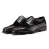 The Predator Brogue in Granite Gray-Black - Escaro Royale