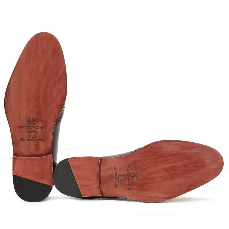 The Boss Brogues in Black - Escaro Royale