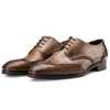 The Prague Wooden Brogues in Brown - Escaro Royale
