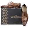 The Prague Wooden Brogues in Brown - Escaro Royale