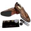 The Prague Wooden Brogues in Brown - Escaro Royale