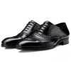 The Vienna Toecap Oxfords in Black - Escaro Royale
