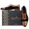 The Budapest Oxfords in Tan Blue - Escaro Royale
