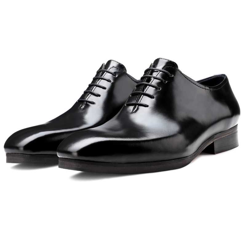 The Milan Wholecut Oxfords in Black - Escaro Royale