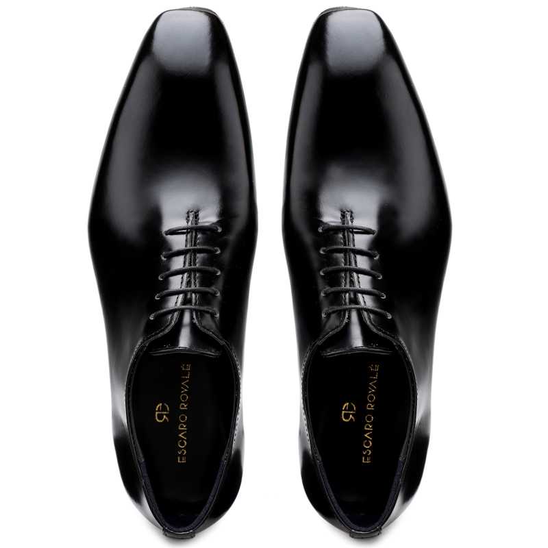 The Milan Wholecut Oxfords in Black - Escaro Royale