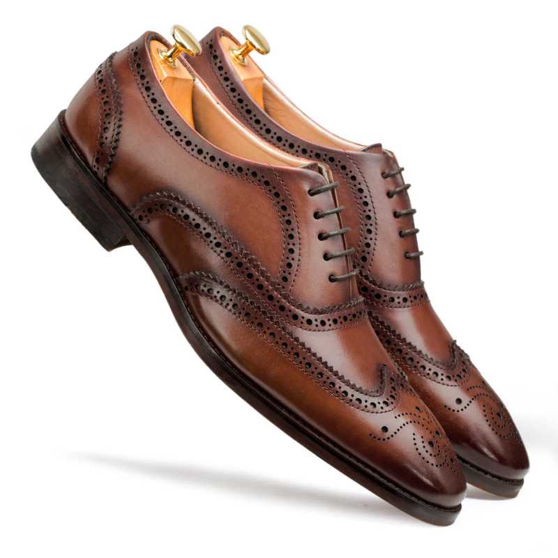 Brown Wingtip Brogue - Escaro Royale