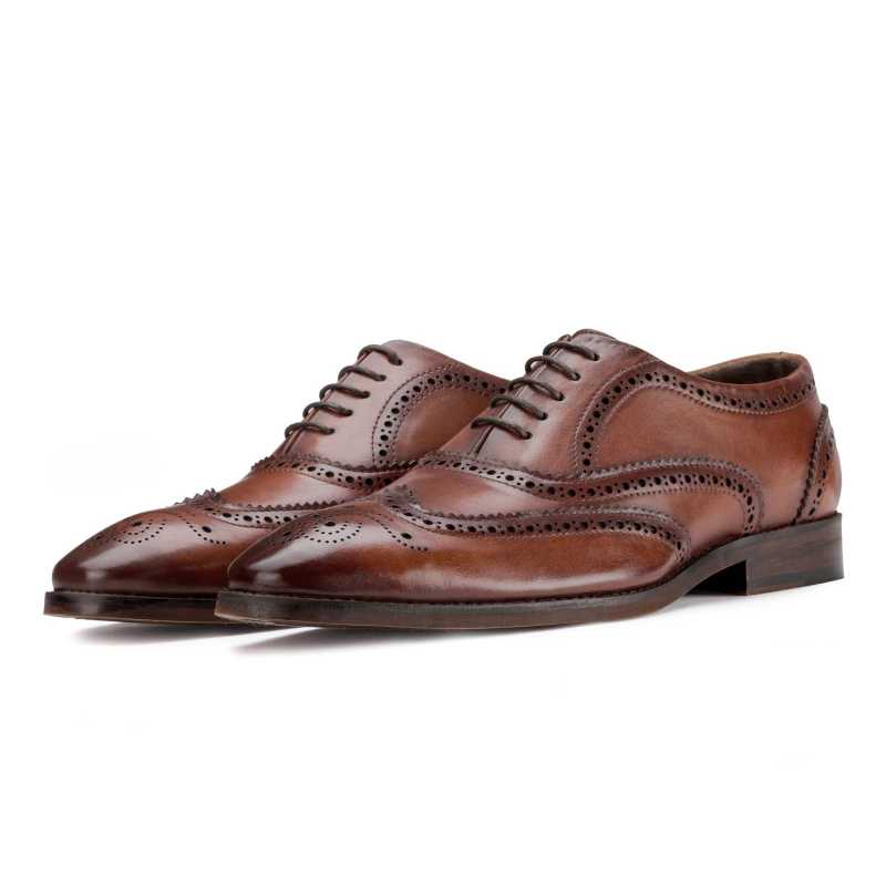 Brown Wingtip Brogue - Escaro Royale