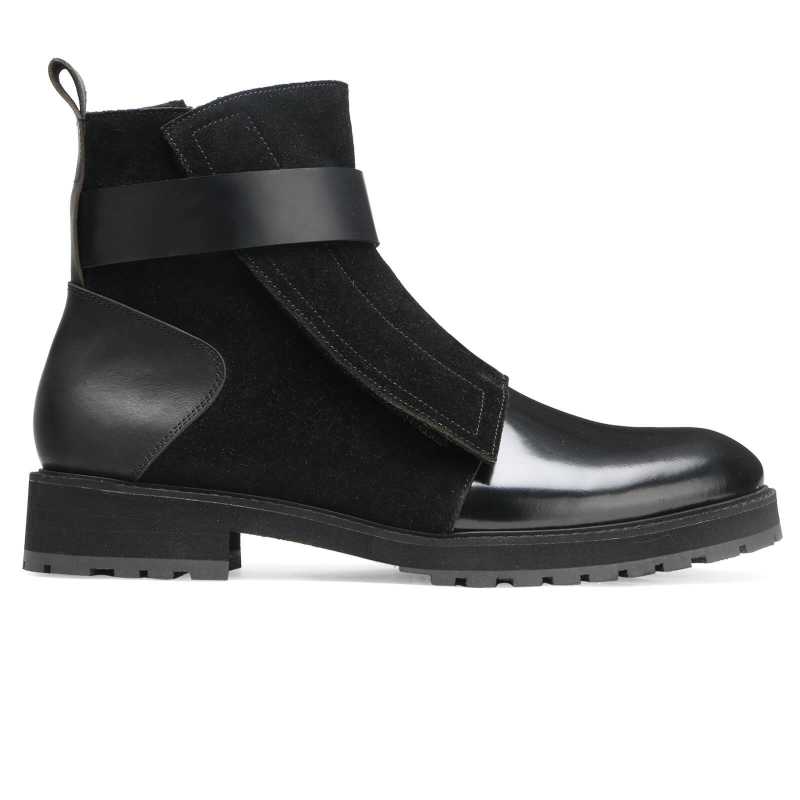 Onyx Black Zipper Boots - Escaro Royale