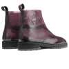 Orson Luxury Purple Zipper Boots - Escaro Royale