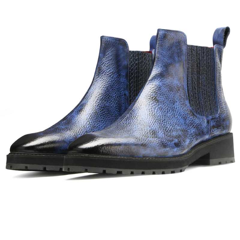 Odolf Chelsea Boots in Blue - Escaro Royale