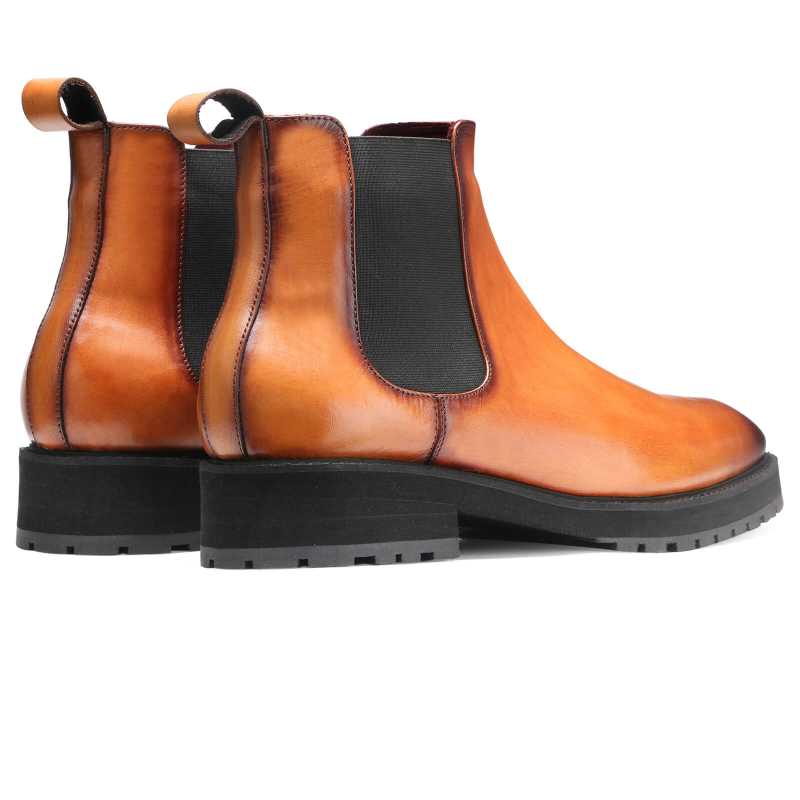Okley Tan Luxury Chelsea Boots - Escaro Royale