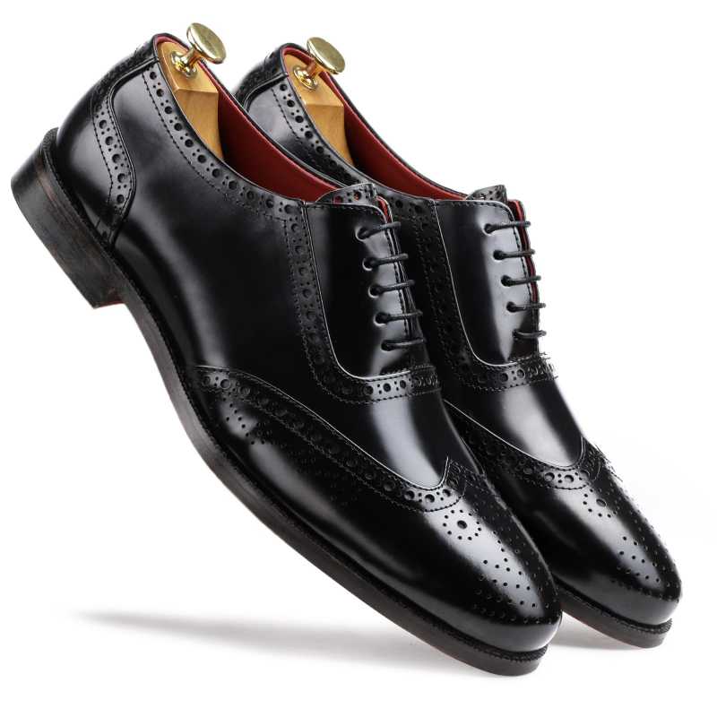 The Boss Brogues in Black - Escaro Royale